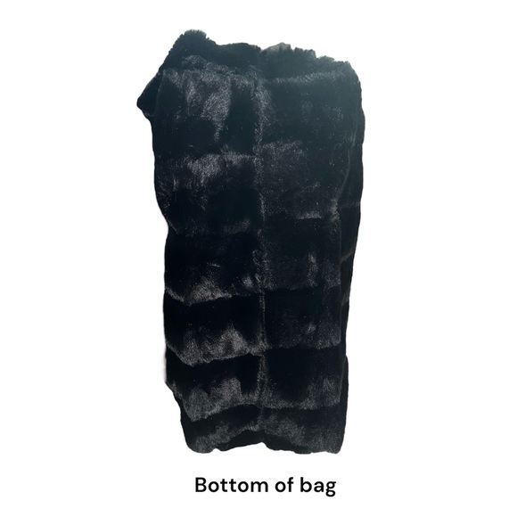 Victoria’s Secret black faux fur large tote bag - Picture 3 of 5